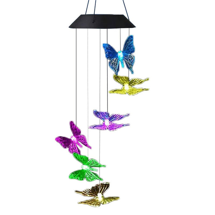 ClearButterfly Colorful Solar Wind Chimes - Gardening Christmas Gift