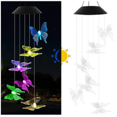 ClearButterfly Colorful Solar Wind Chimes - Gardening Christmas Gift