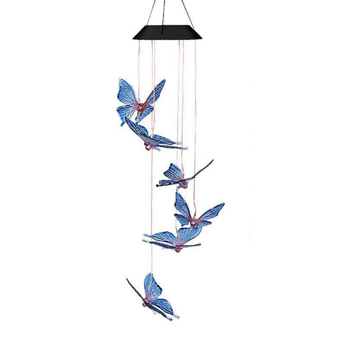 BlueButterfly Colorful Solar Wind Chimes - Gardening Christmas Gift
