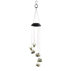 Bee Colorful Solar Wind Chimes - Gardening Christmas Gift for Mom
