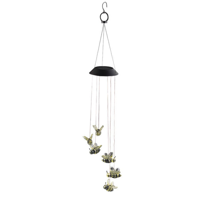 Bee Colorful Solar Wind Chimes - Gardening Christmas Gift for Mom