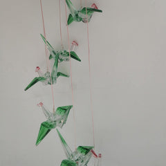 Colorful PaperCrane Solar Wind Chimes - Christmas Gardening Gift