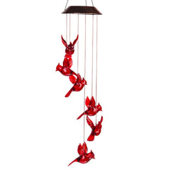 RedBird Solar Wind Chimes - Christmas Gardening Gift for Mom