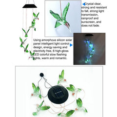 FabricGhost Colorful Solar Wind Chimes - Gardening Christmas Gift