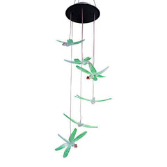 Painted Dragonfly Solar Wind Chimes - Christmas Gardening Gift for Mom