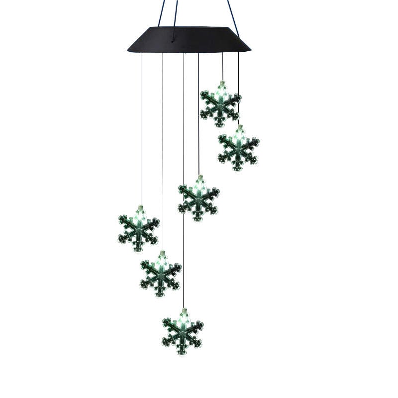 Snowflake Colorful Solar Wind Chimes - Gardening Christmas Gift