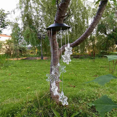 Snowflake Colorful Solar Wind Chimes - Gardening Christmas Gift