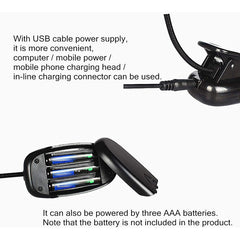 Dual Head Book Light - Rechargeable Gooseneck for Bed or Table