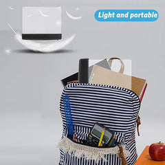 Black Flat LED Book Light - Full-Page Wireless Board for Reading