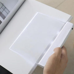 White Flat Book Light - Wireless Full Page LED Board for Reading
