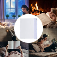 White Flat Book Light - Wireless Full Page LED Board for Reading