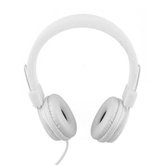 GS778 White Lightweight Foldable Wired Stereo Headphones for Kids/Adults