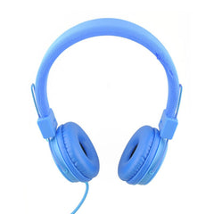 GS778 Blue Lightweight Foldable Wired Stereo Headphones for Kids/Adults