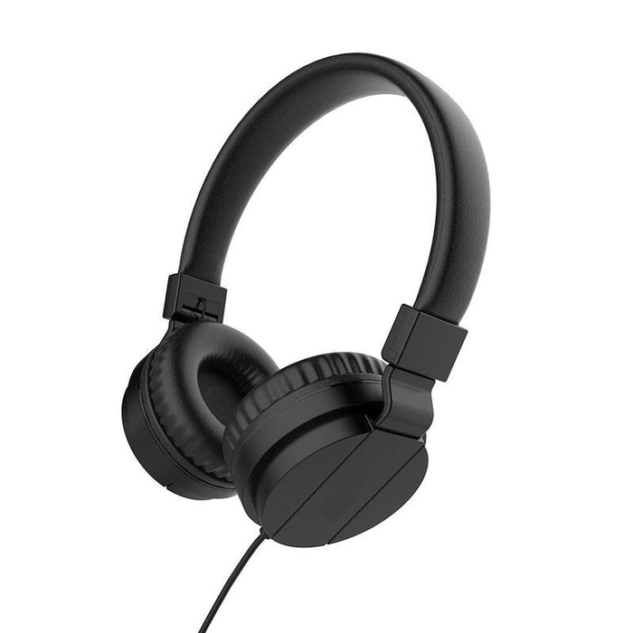 GS778 Black Lightweight Foldable Wired Stereo Headphones for Kids&Adults