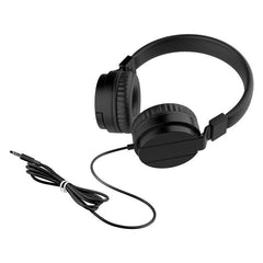 GS778 Black Lightweight Foldable Wired Stereo Headphones for Kids&Adults