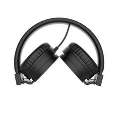GS778 Black Lightweight Foldable Wired Stereo Headphones for Kids&Adults