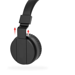 GS778 Black Lightweight Foldable Wired Stereo Headphones for Kids&Adults