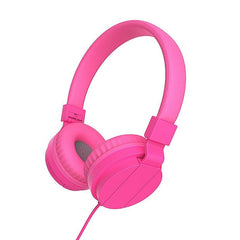 GS778 Pink Foldable Wired Stereo Headphones for Kids/Adults