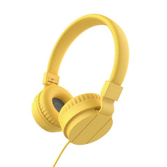 GS778 Yellow Foldable Wired Stereo Headphones for Kids/Adults