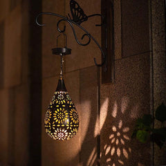 Hanging Solar Water Droplet Lights - Waterproof Metal LED for Garden