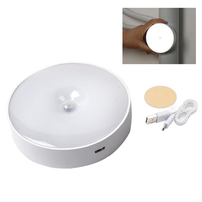 White Sensor Night Light - Smart Charging LED for Bedroom
