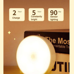 White Sensor Night Light - Smart Charging LED for Bedroom