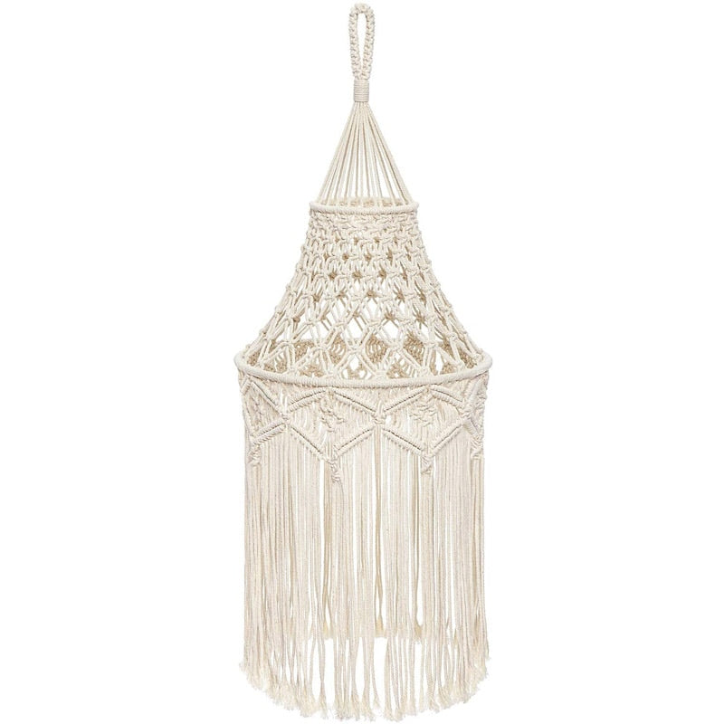 Lamp Shade Pendant Light Cover - Boho Decor for Living Office