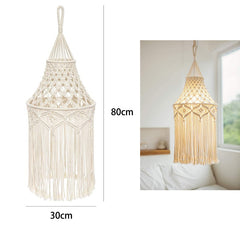 Lamp Shade Pendant Light Cover - Boho Decor for Living Office