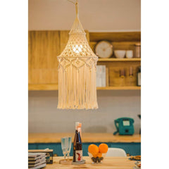Lamp Shade Pendant Light Cover - Boho Decor for Living Office