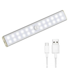 1-Pack Rechargeable Closet Light - 24-LED Motion Sensor White Bar