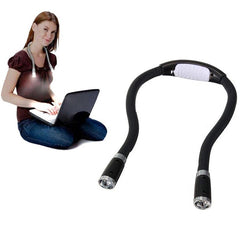 Black LED Neck Book Light - Flexible Hands Free for Reading