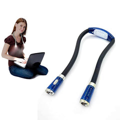 Blue Black Neck Book Light - Flexible Hands Free Battery Operated