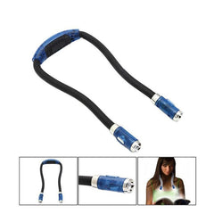Blue Black Neck Book Light - Flexible Hands Free Battery Operated