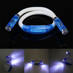 Blue White Neck Book Light - Flexible Hands Free Battery Operated