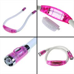 Pink LED Neck Book Light - Flexible Hands Free for Reading