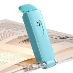 Blue Clip-on Book Light - 3 Brightness Eye Protection for Reading