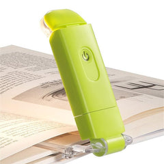 Green Clip-on Book Light - 3 Brightness Eye Protection for Reading