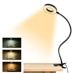 Black Reading Clip Light - 3 Color 10 Brightness for Book Piano Bed