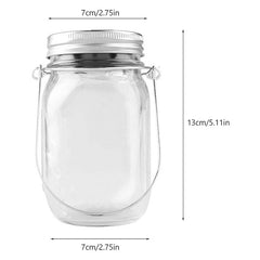 Mason Jar Solar Lantern Lights 4 Pack - 30 LEDs for Patio Garden