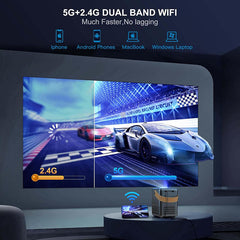 Mini 1080P Projector - 5G WiFi HDMI iOS Android TV Stick Compatible