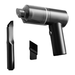 Catzon 3-in-1 Mini Vacuum Cleaner with Light - Black Low Noise for Car Home