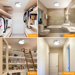 Warm Motion Sensor Ceiling Light - Battery LED for Shower Laundry