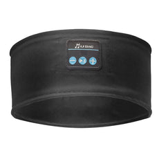 Black Bluetooth 5.0 Music Headband HD Stereo Headphones for Workout