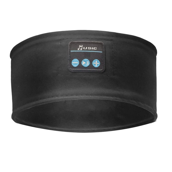 Black Bluetooth 5.0 Music Headband HD Stereo Headphones for Workout