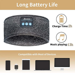 Grey Bluetooth 5.0 Music Headband HD Stereo Headphones for Workout
