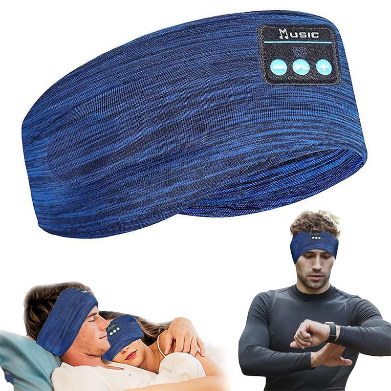 Lake Blue Bluetooth 5.0 Music Headband HD Stereo Headphones for Workout