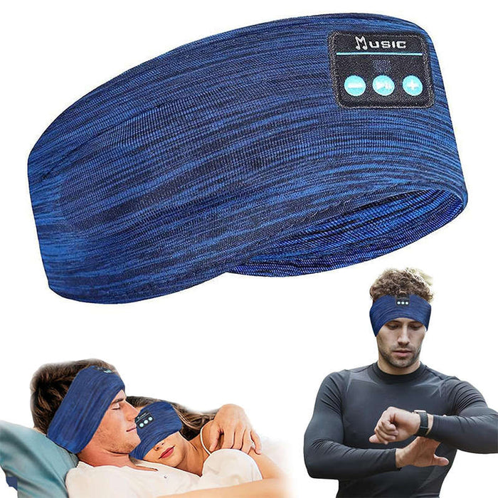 Lake Blue Bluetooth 5.0 Music Headband HD Stereo Headphones for Workout