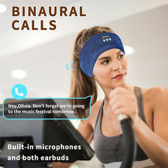 Lake Blue Bluetooth 5.0 Music Headband HD Stereo Headphones for Workout