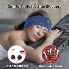 Lake Blue Bluetooth 5.0 Music Headband HD Stereo Headphones for Workout