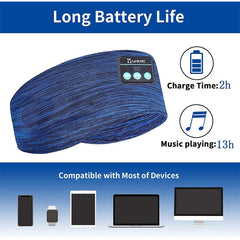Lake Blue Bluetooth 5.0 Music Headband HD Stereo Headphones for Workout